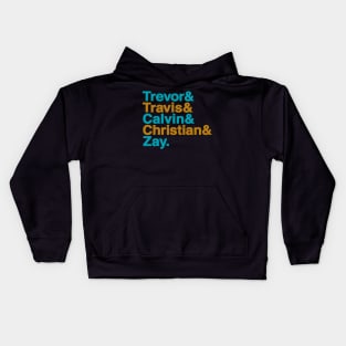 Helvetica Jacksonville Jaguars Players Kids Hoodie